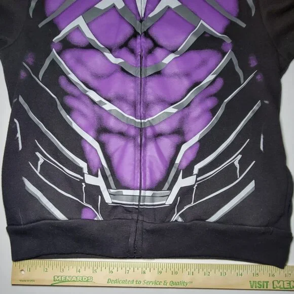 Marvel Black Panther Youth Black and Purple Hooded Jacket Size Medium 10/12 - Picture 8 of 13